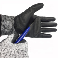 13G HPPE Liner PU Coated Cut Level 3 / 5 Cut Resistant Gloves